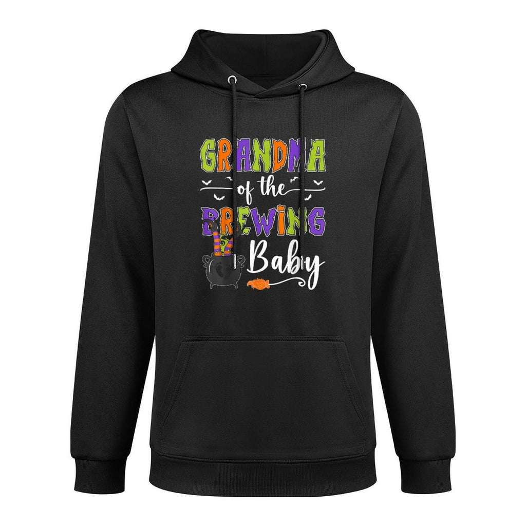 Grandma Of The Brewing Baby Halloween Witch Baby Shower Adjustable Hood Hoodie