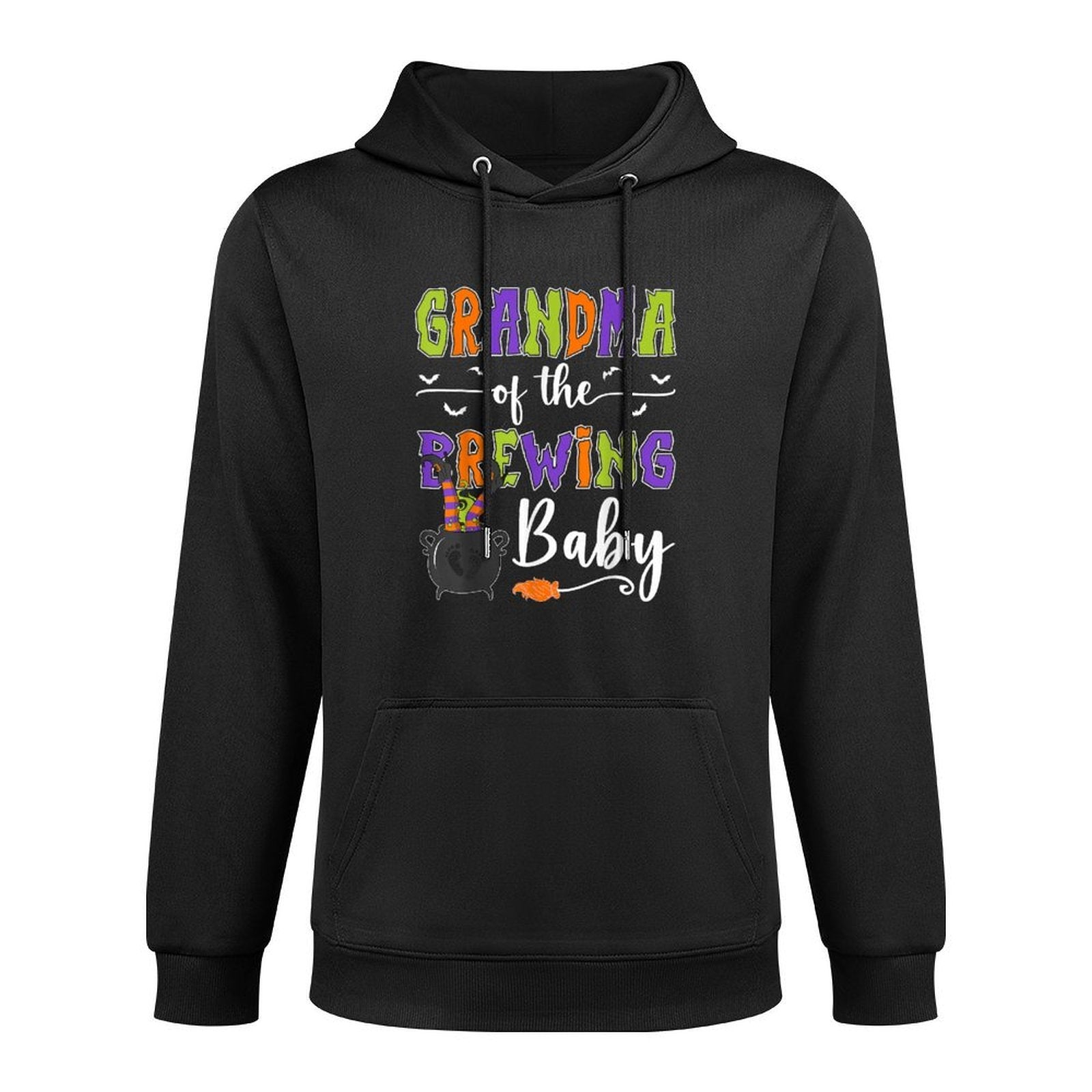 Grandma Of The Brewing Baby Halloween Witch Baby Shower Adjustable Hood Hoodie