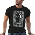 Cute Cat Lover, Moon Tarot Card, Cat Tarot Card Crescet Moon  Rolled Sleeves T-Shirt
