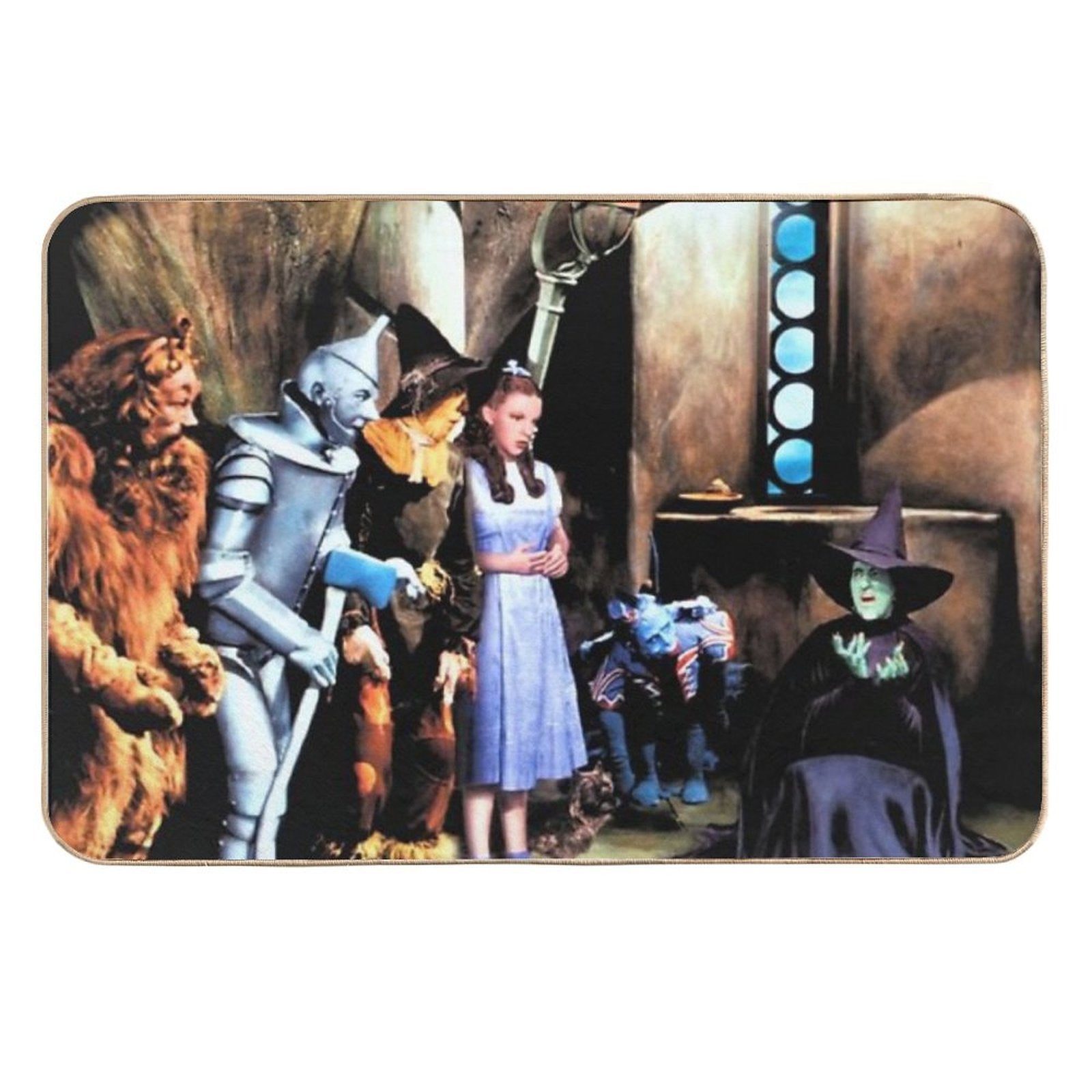 Colorized Vintage Design Print Stills  Oz Melting with  Mask  Anti-Trip Bath Mat