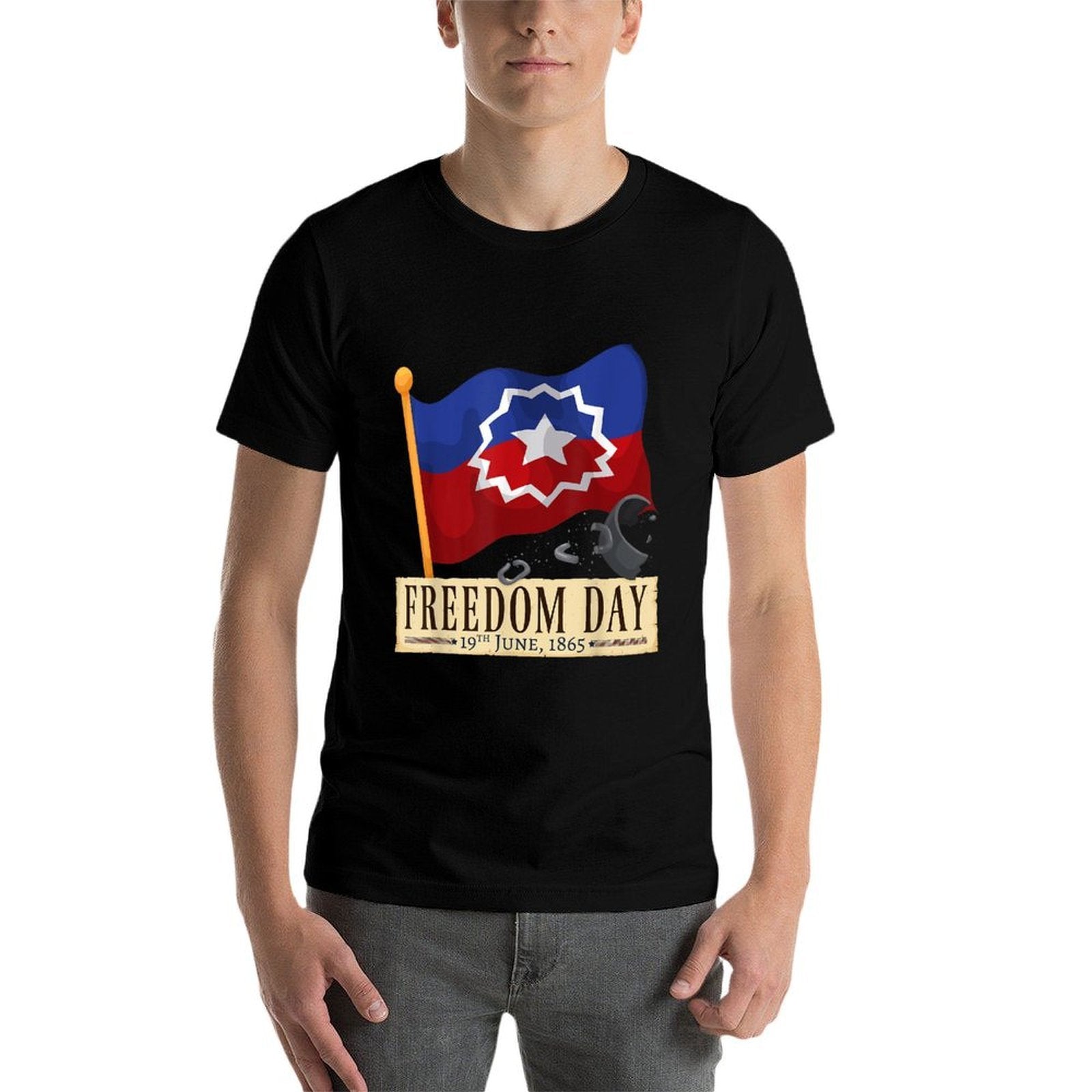 Black Proud African American for Juneteenth  Graphic-printed T-Shirt