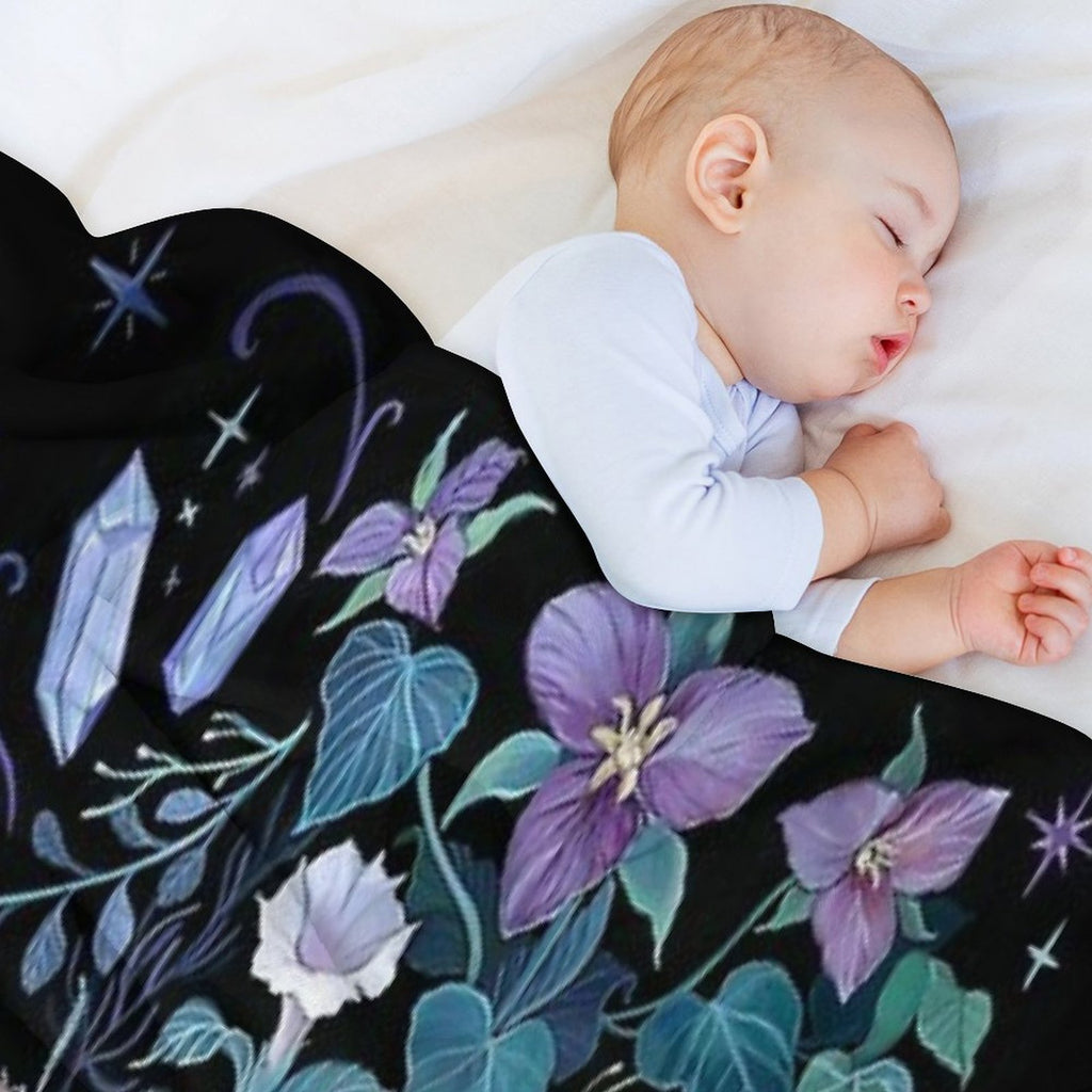 Night Garden Moth Anti-pilling Throw Blanket