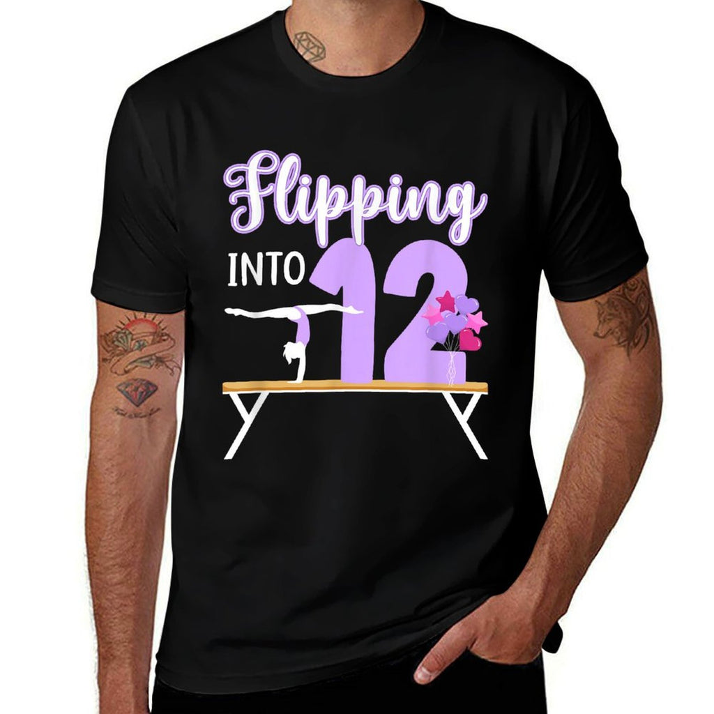 12th Gymnastics Birthday Twelve Year Old Gymnast Girl  Summer-ready Fabric T-Shirt