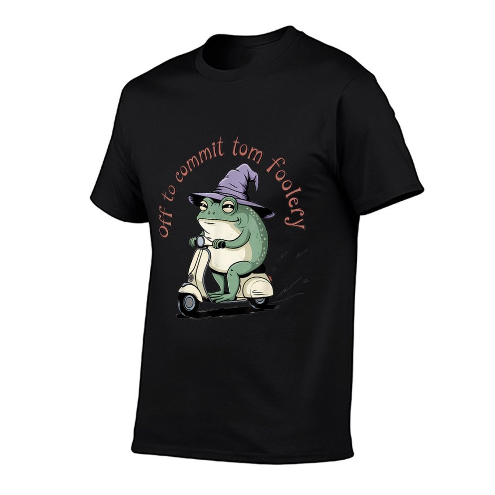 Off To Commit Tomfoolery Funny Frog Humor Trend Men Women  Stretchy T-Shirt
