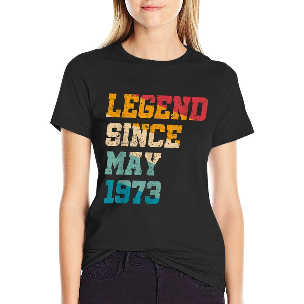 Legend Since May 1973 Funny 52 Years Old Retro 52nd Birthday  Breathable T-Shirt