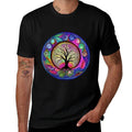 Chakra Whimsical Fantasy Tree of Life  Wrinkle-resistant T-Shirt