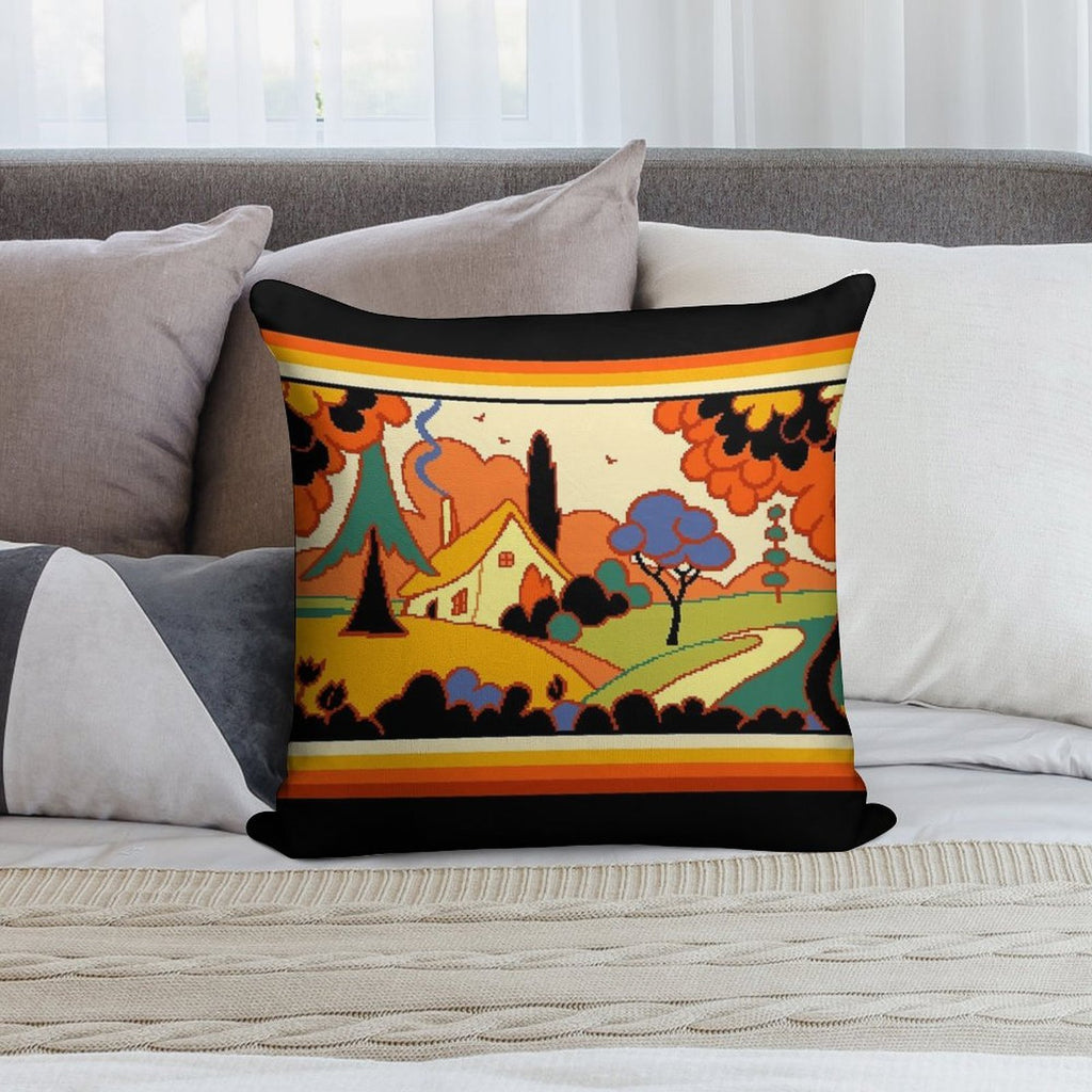 Clarice Cliff Revisited Soft Easy Maintenance Throw Pillow