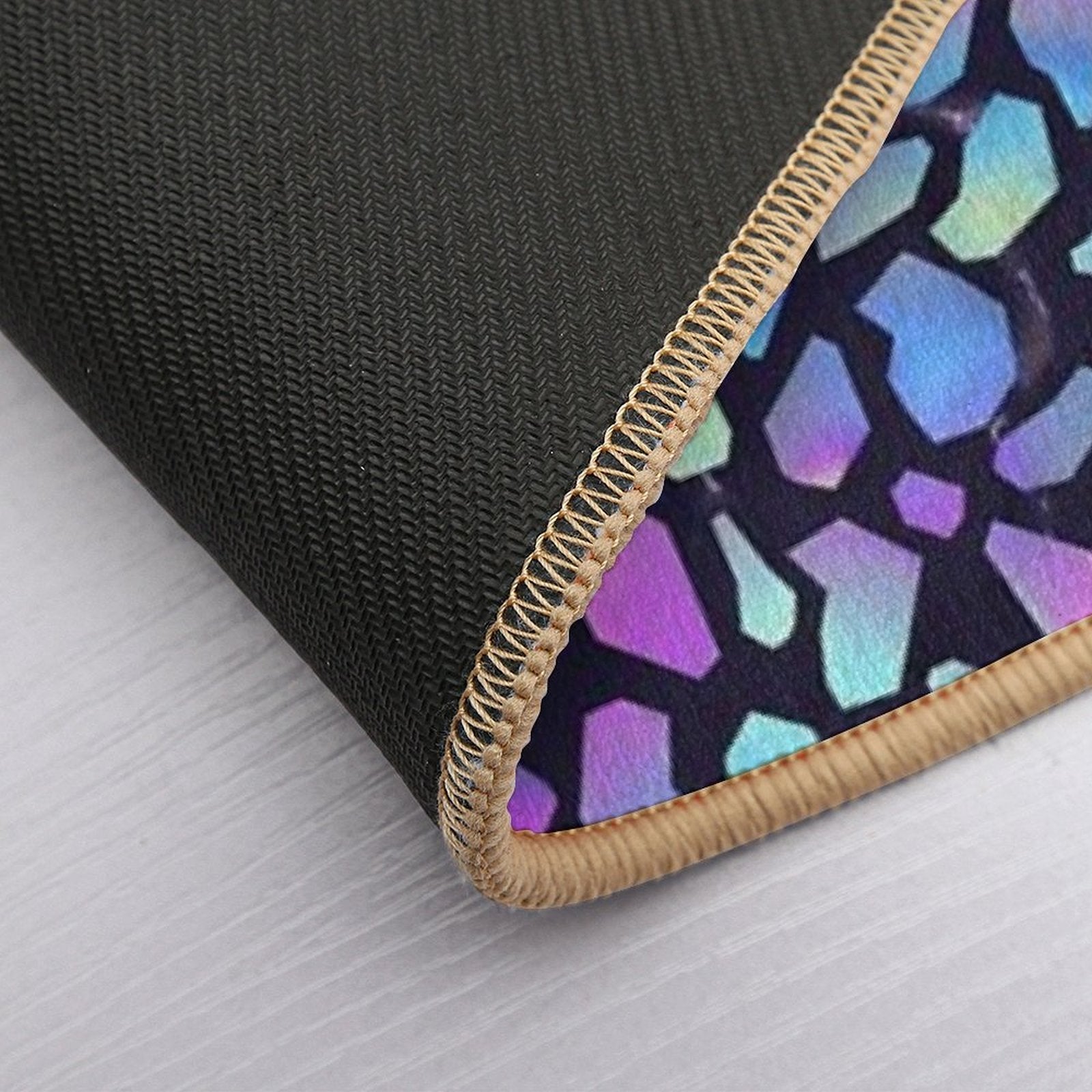 Iridescent Terrazzo Dark  Rapid-Drying Bath Mat