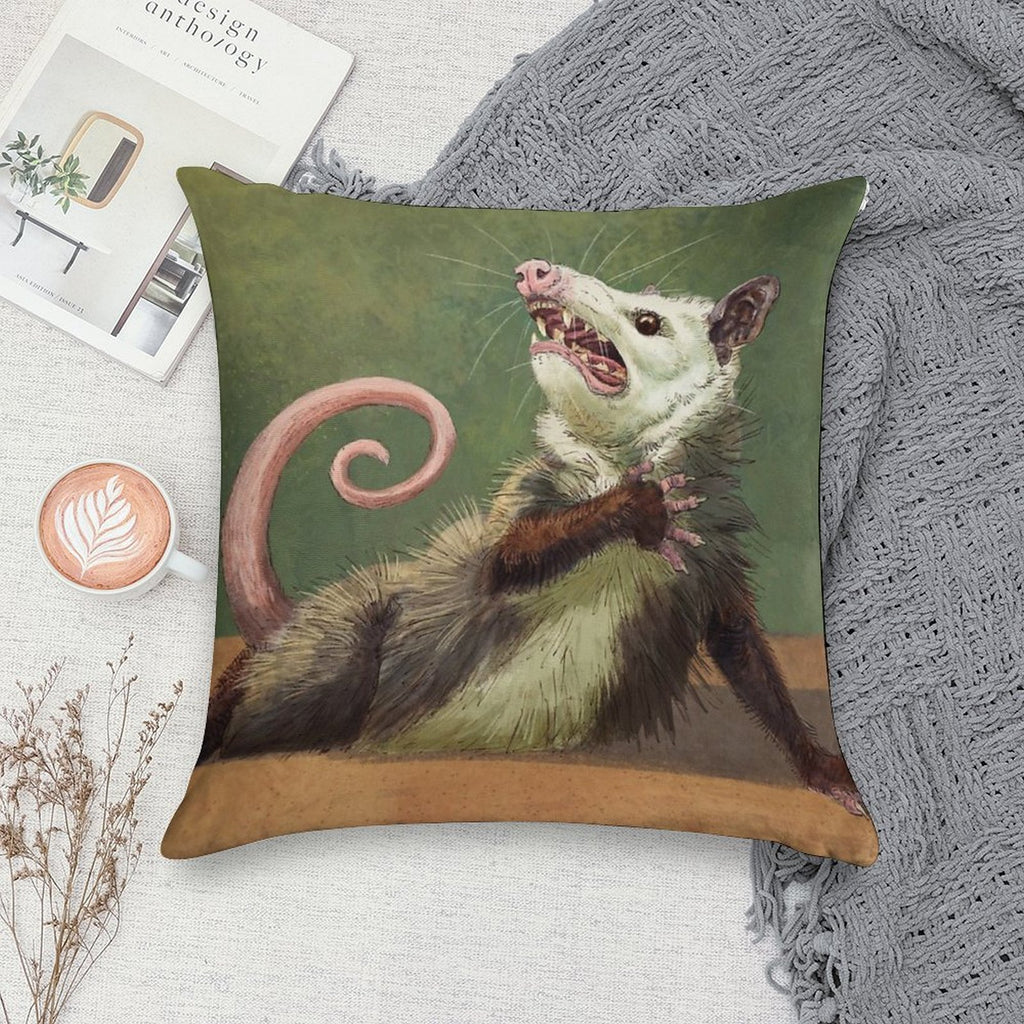 Amateur Opossum Actress Soft Fade-Resistant Throw Pillow