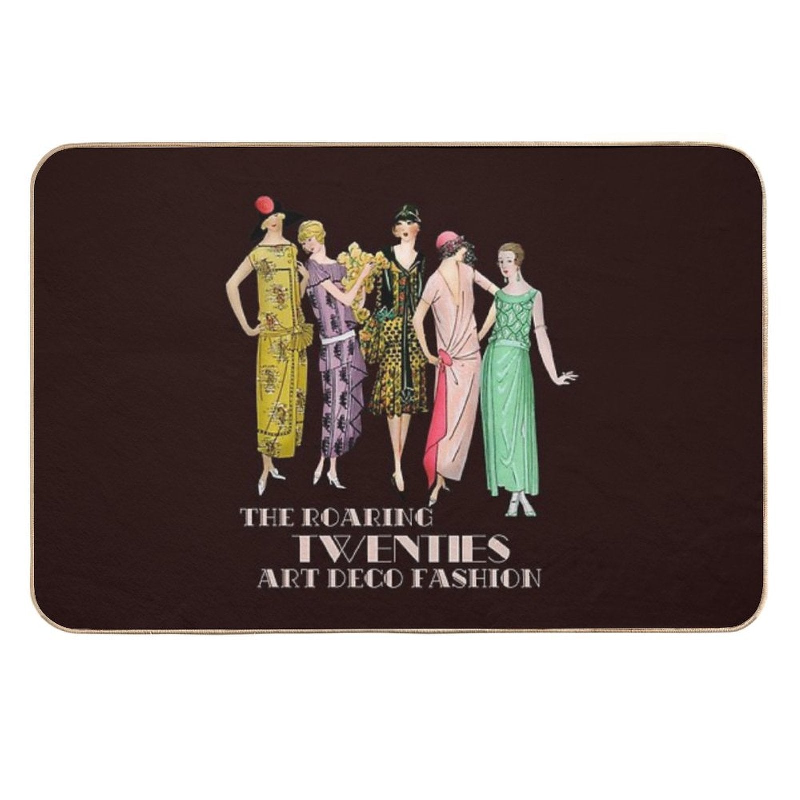 The Roaring 20s Art Deco Fashion  Anti-Trip Bath Mat