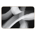 Black And White Fine Art Painted Abstract  Slip-Resistant Bath Mat