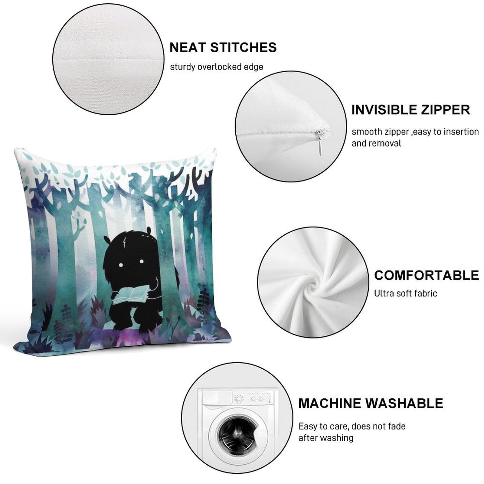 A Quiet Spot Soft High-Density Material Throw Pillow