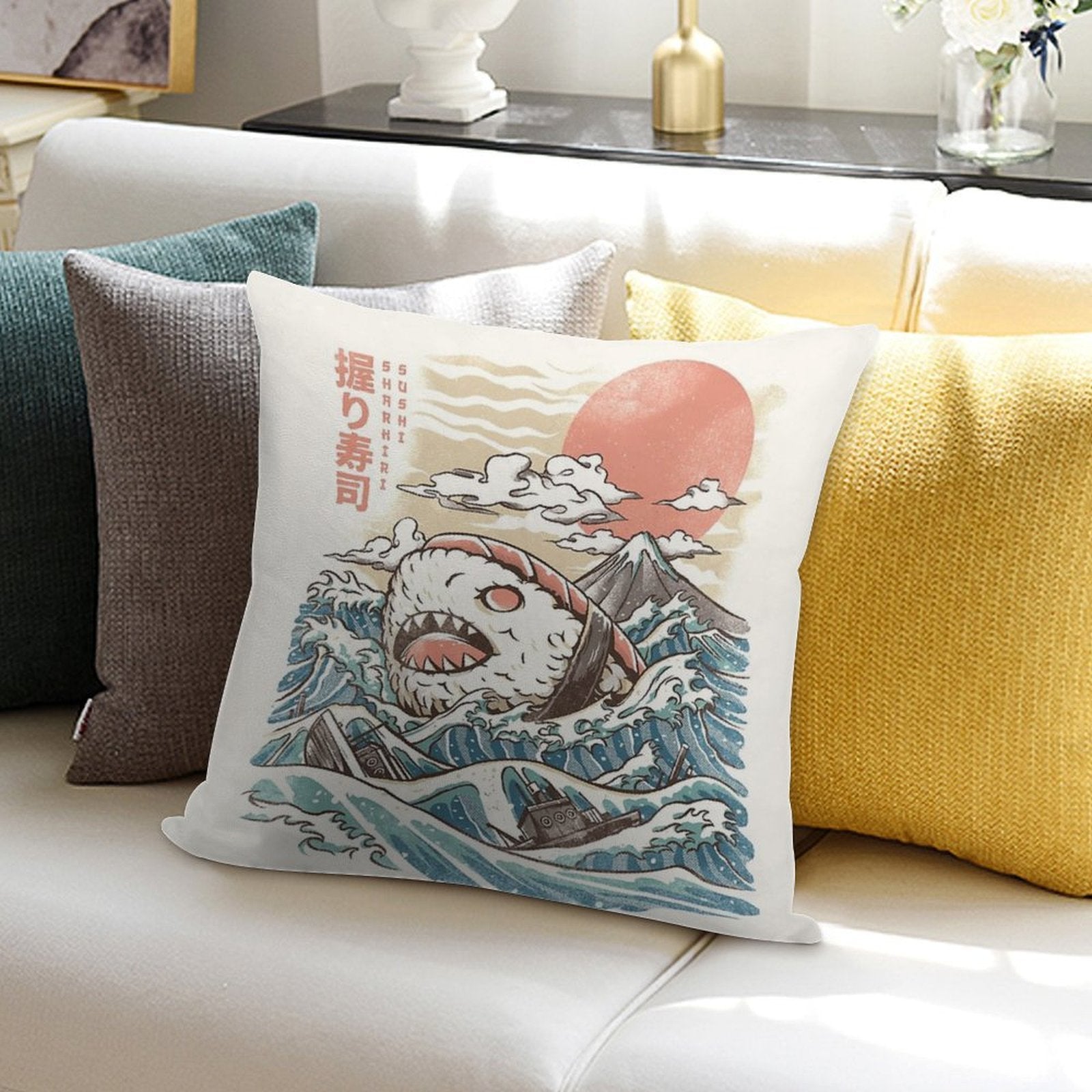 Sharkiri Sushi Soft Durable Construction Throw Pillow