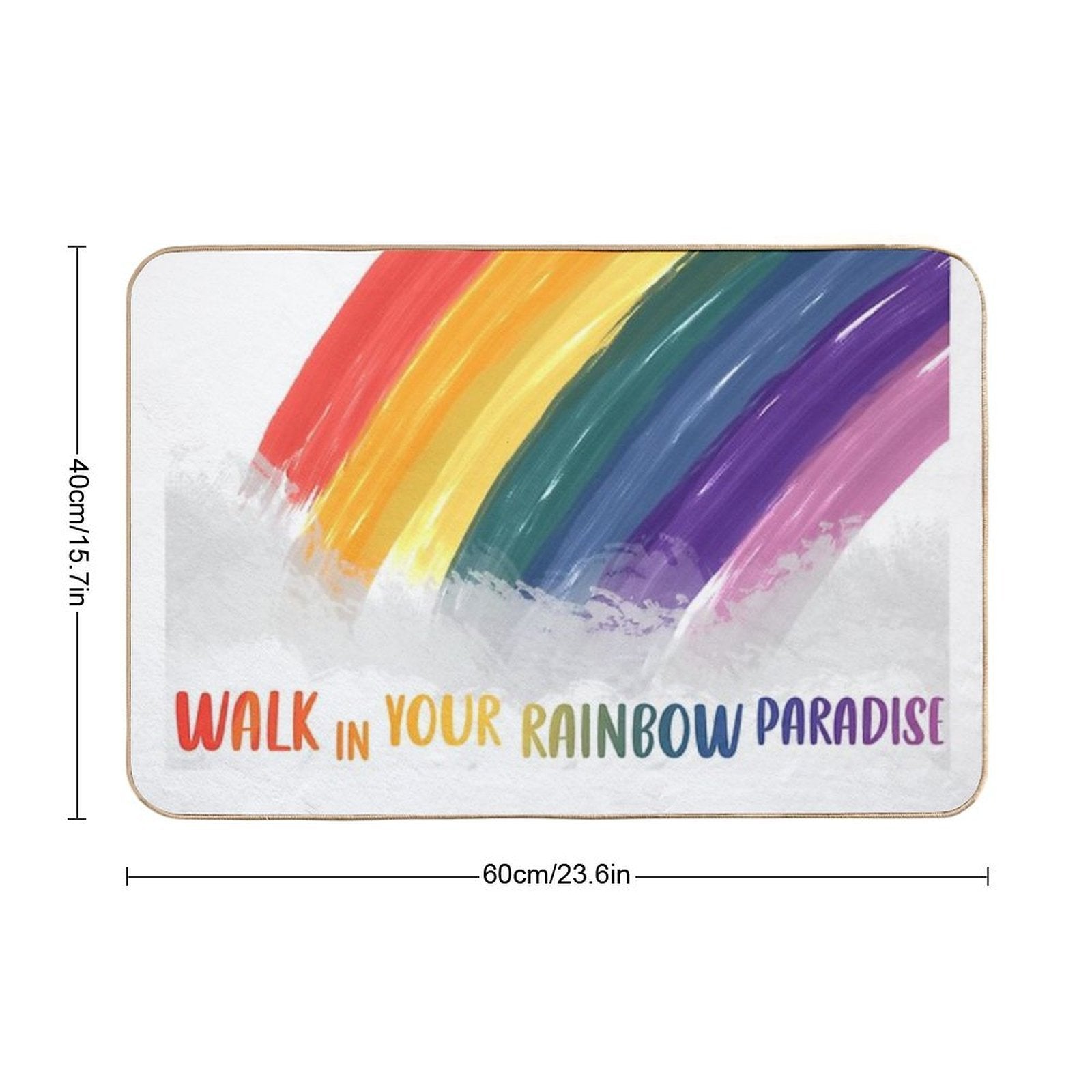 Rainbow Paradise  Pet-Safe Bath Mat