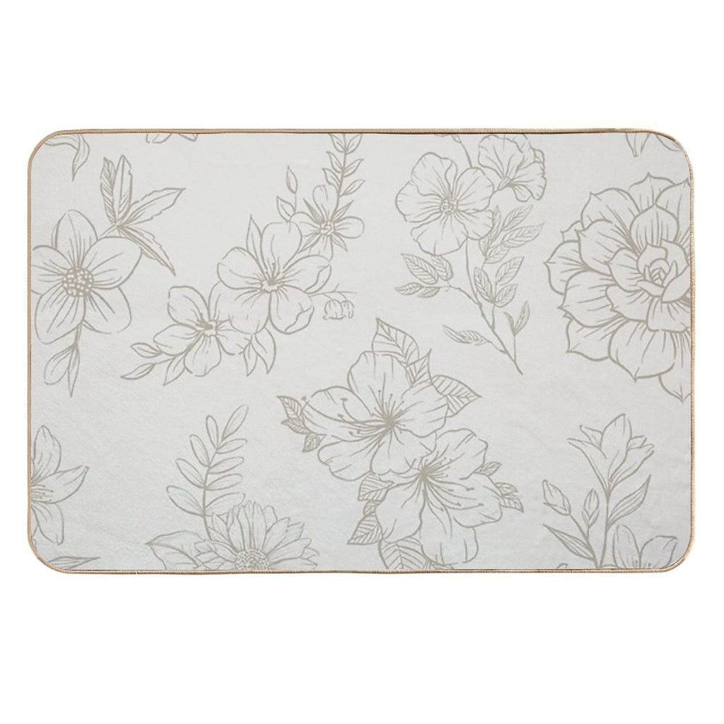 Vintage Floral Pattern  Rapid-Drying Bath Mat