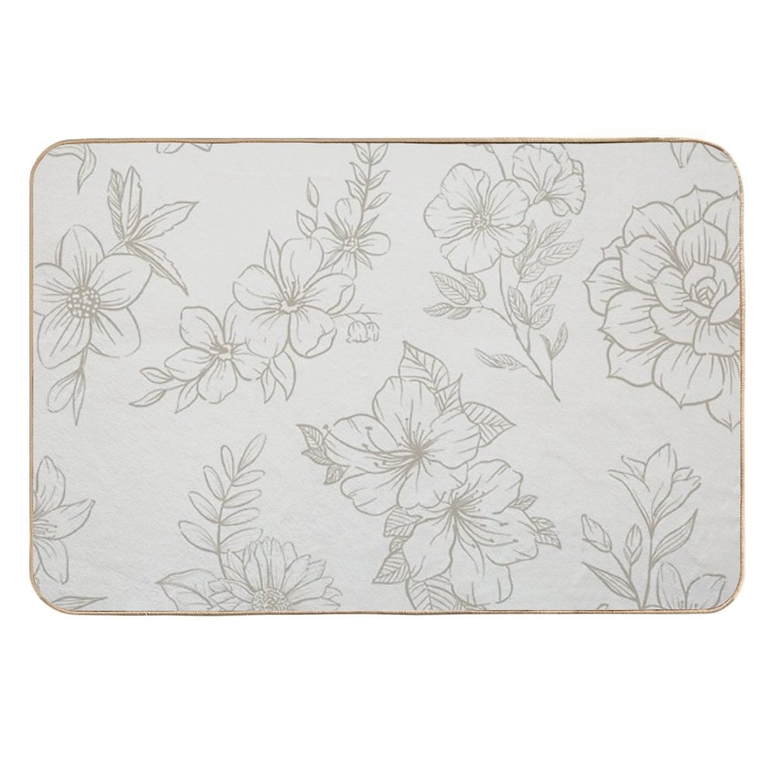 Vintage Floral Pattern  Rapid-Drying Bath Mat
