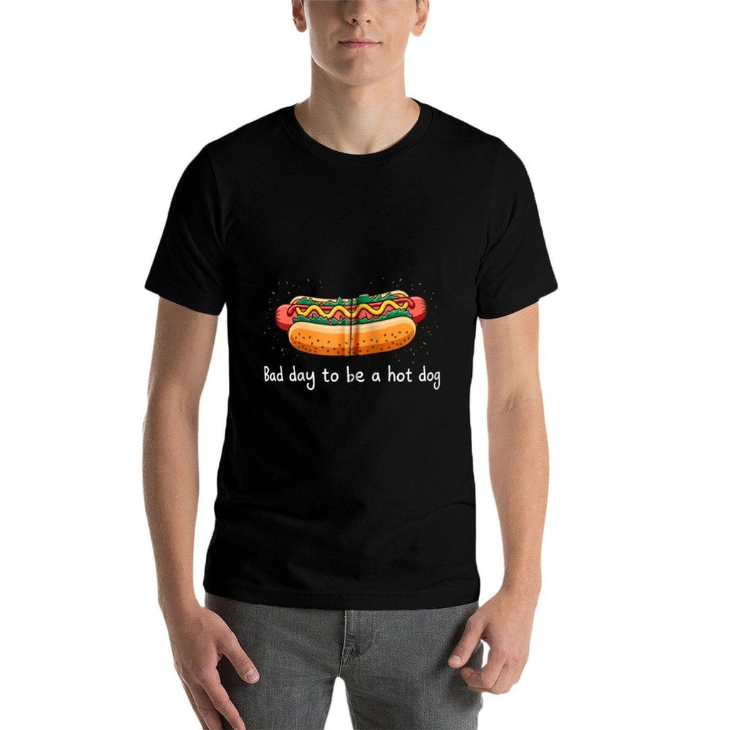 Funny 4th Of July Independence Day Bad Day To Be A Hotdog Zip  Easy-care T-Shirt