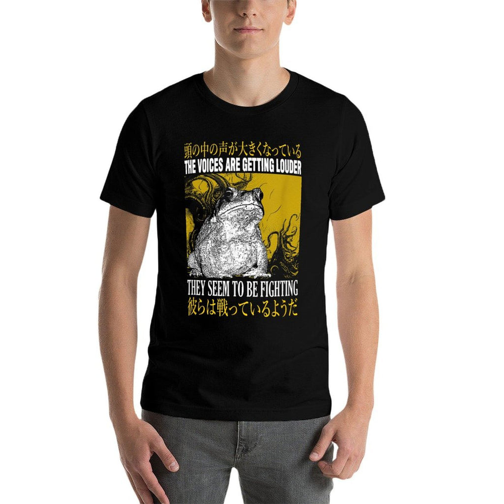 The Voices Are Getting Louder Frog Japanese Horror  Easy-care T-Shirt