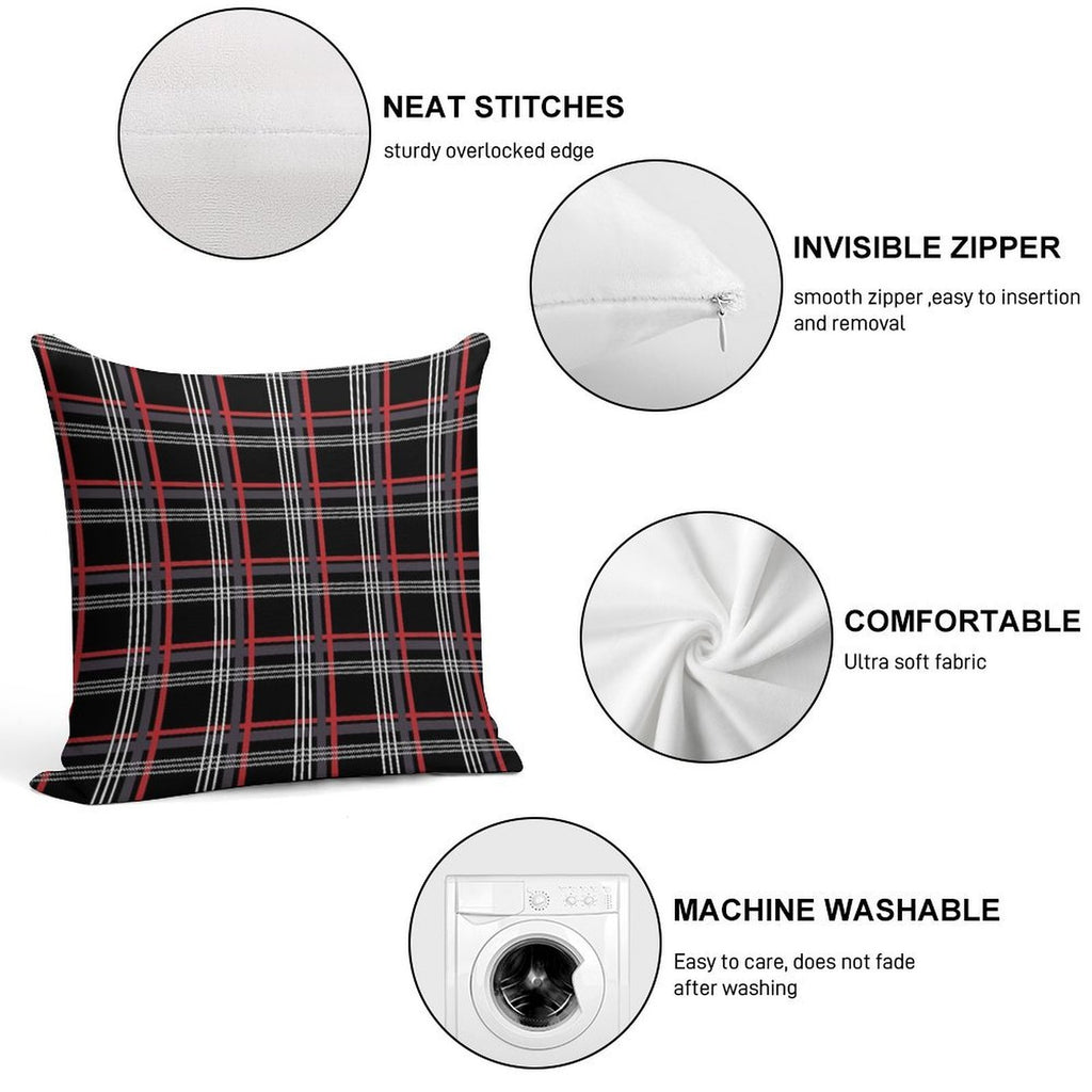 GTi Tartan Soft Bedroom Essential Throw Pillow