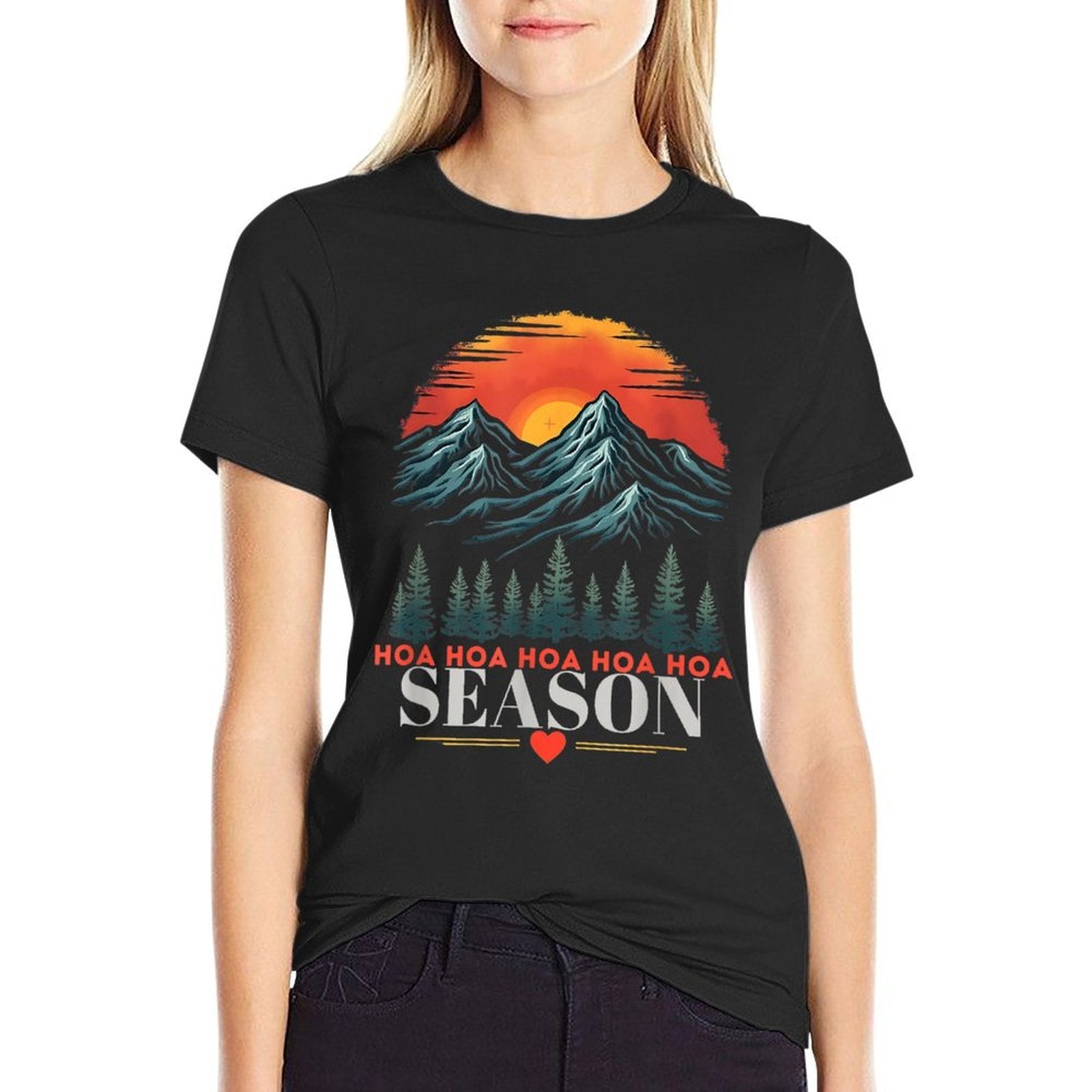 Hoa Hoa Hoa Hoa Hoa Cozy Season Twilight Lover Pine Forest  Durable T-Shirt