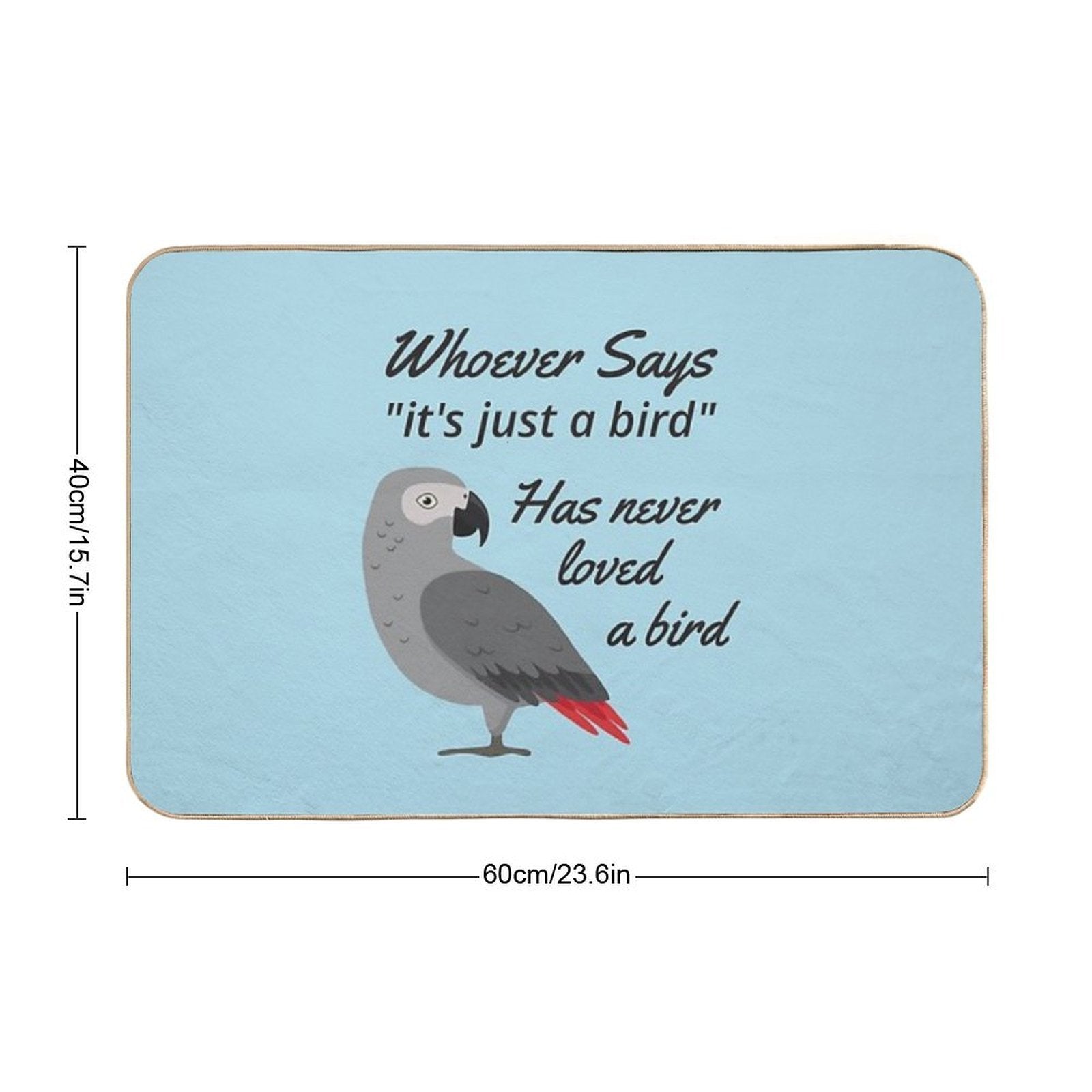 Just A Bird - African Grey Parrot  Multi-Purpose Bath Mat