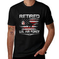 Retired Air Force Veteran USA Patriotic Veterans Day  Tagless Design T-Shirt