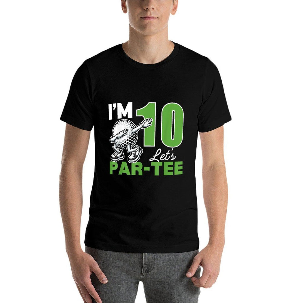 I'm 10 Let's Par 10th Years Old Golf Party Birthday Kids  Trendy Pattern T-Shirt