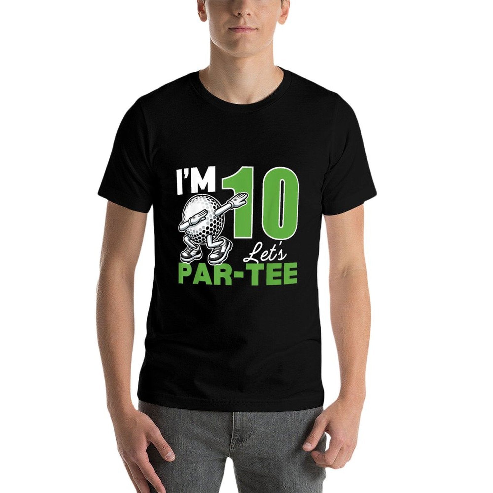 I'm 10 Let's Par 10th Years Old Golf Party Birthday Kids  Trendy Pattern T-Shirt