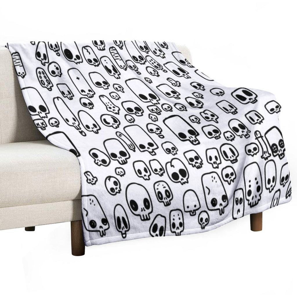 Mini Skulls Compact Throw Blanket