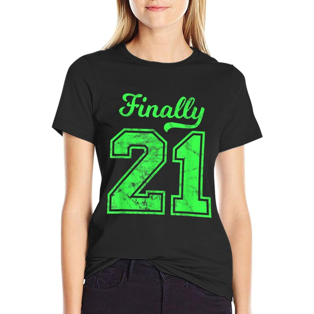 21st Birthday Boy Girl Born 2001 21st Birthday  Oversized Silhouette T-Shirt