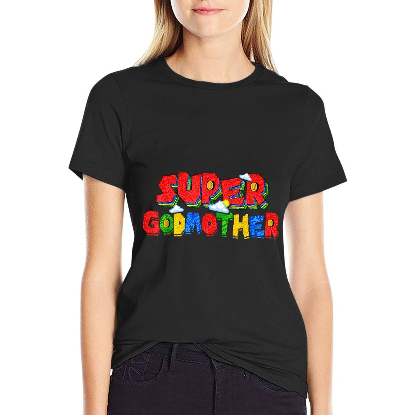 Gamer Super Godmother Superhero Family Matching Game Comfortable T-Shirt