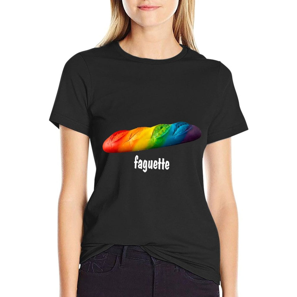 Funny Baguette Rainbow Faguette LGBT Pride Month Gay  Breathable T-Shirt