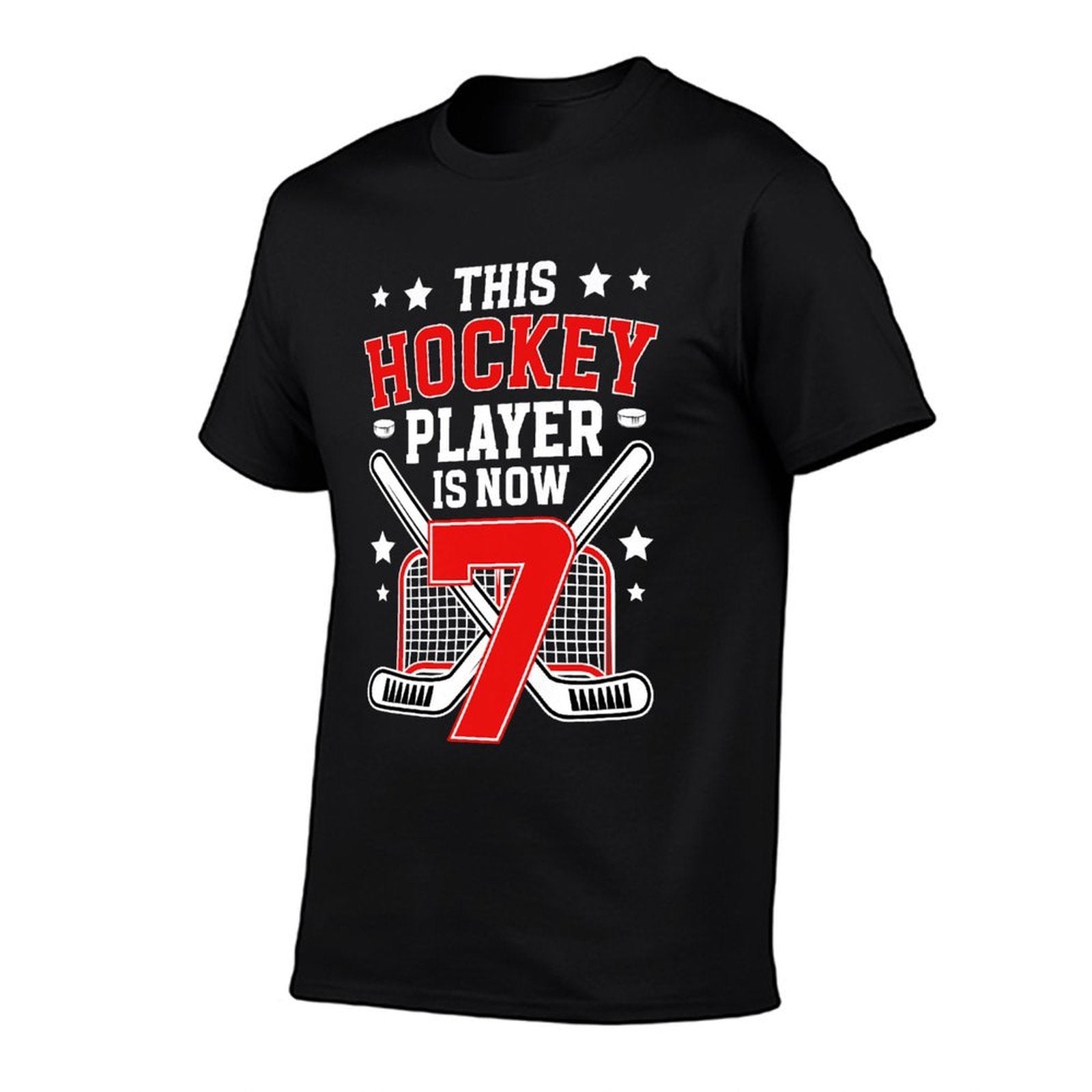Kids 7th Ice Hockey Birthday Seven Year Old Ice Hockey Player Premium Comfortable T-Shirt