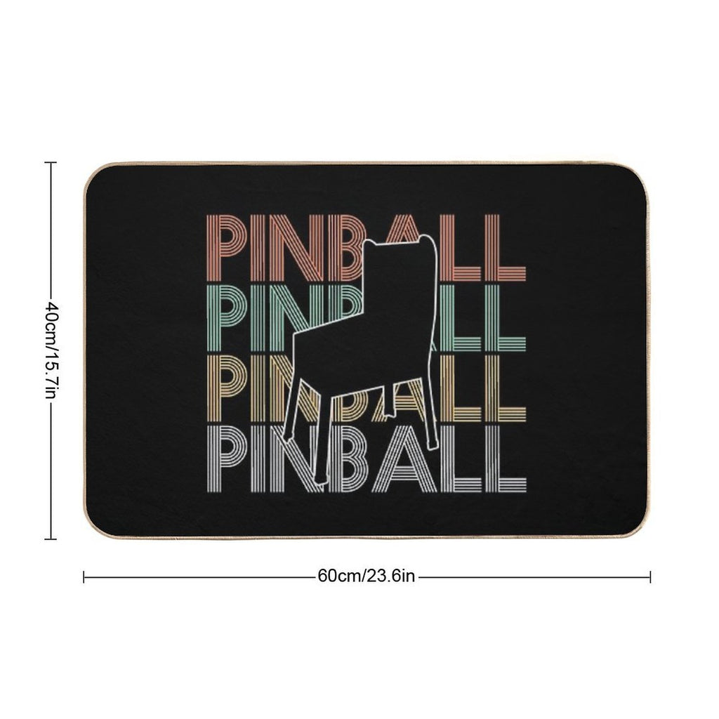 Pinball Pinball Machine Vintage  Fade-Resistant Bath Mat