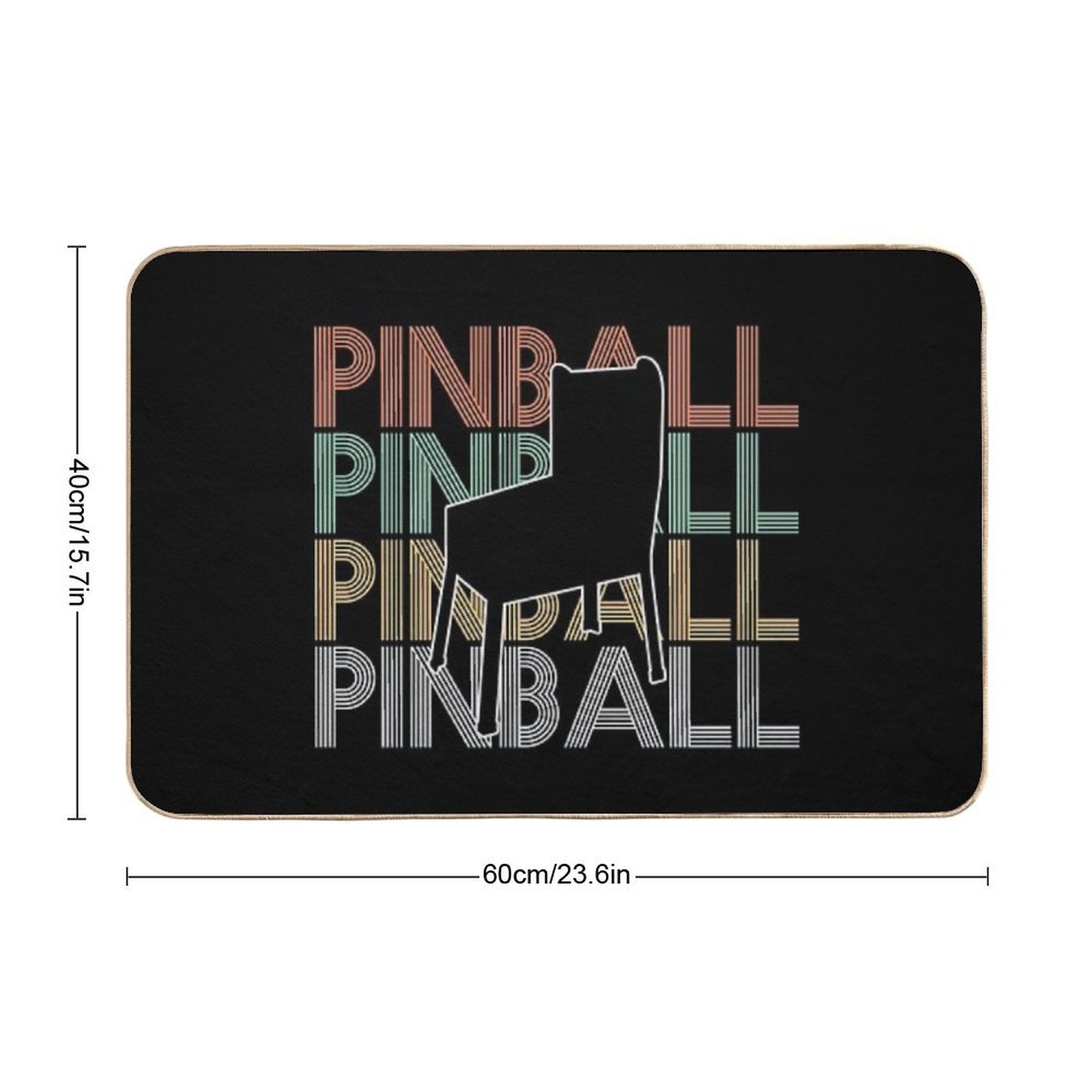 Pinball Pinball Machine Vintage  Fade-Resistant Bath Mat