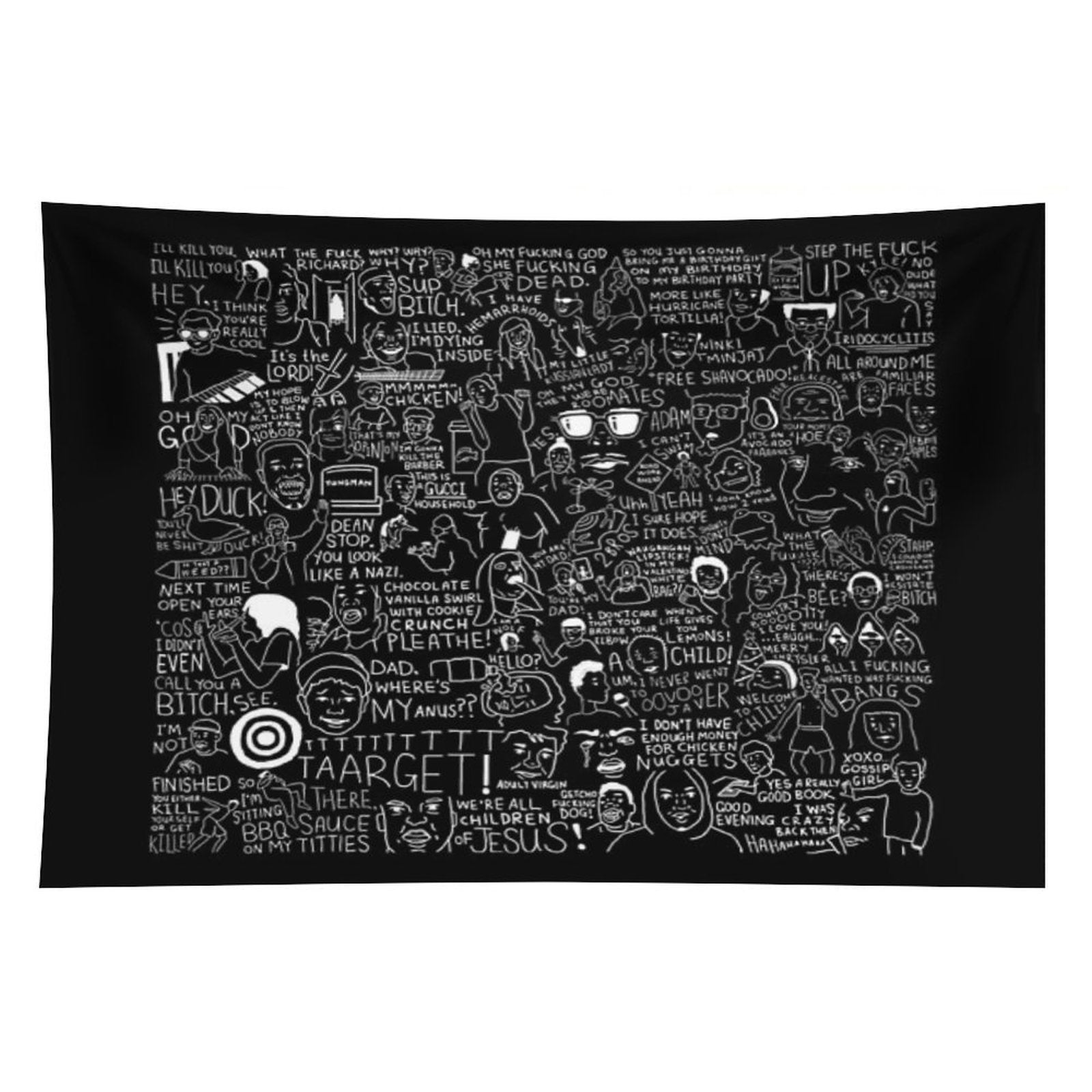 (INVERTED VERSION) An Ultimate Vine Compilation But Instead of A Video Its Just Terribly Drawn Tapestry