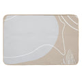 Abstract Floral Grey Pattern with Lines  High-Traffic Bath Mat