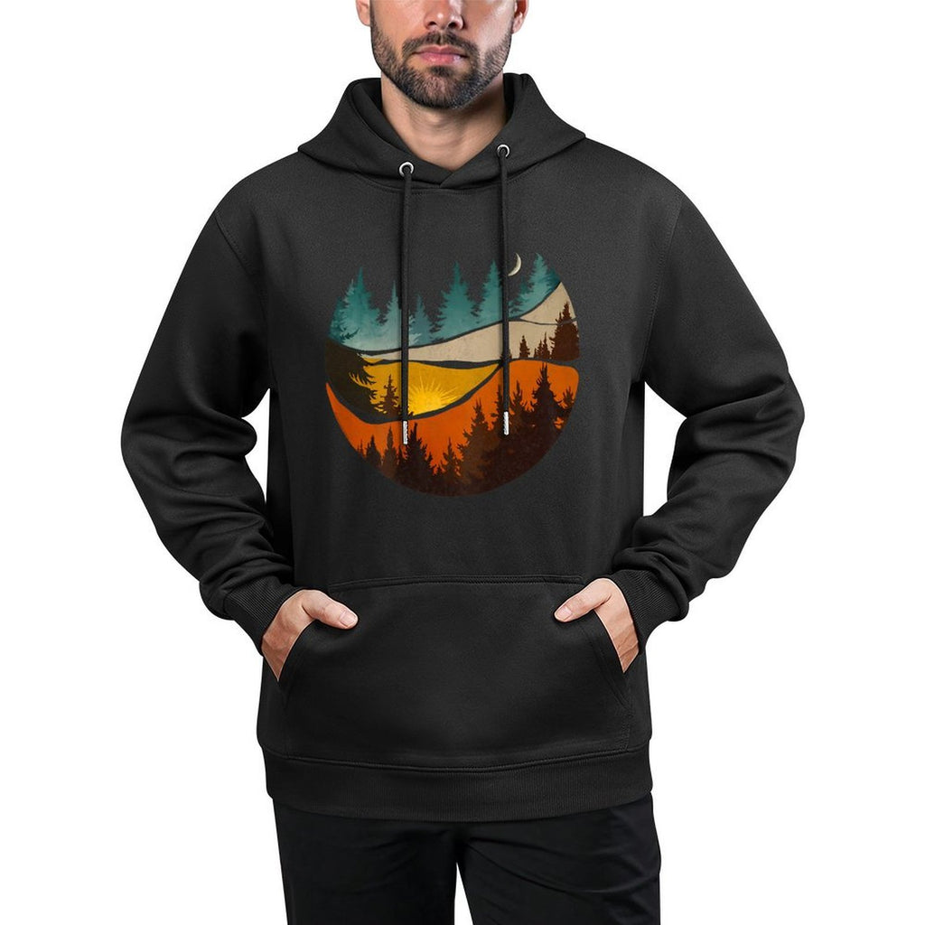On Back Nature Mountains Adventure Outdoor Wilderness Colorfast Hoodie