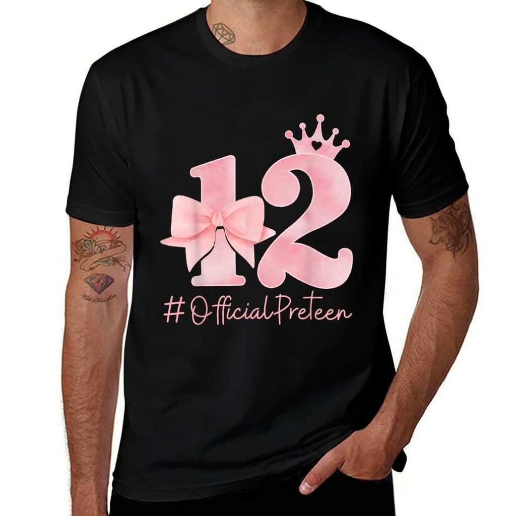 12 Official Pre-Teen 12th Birthday Girl Coquette 12 Year Old  Affordable Price T-Shirt