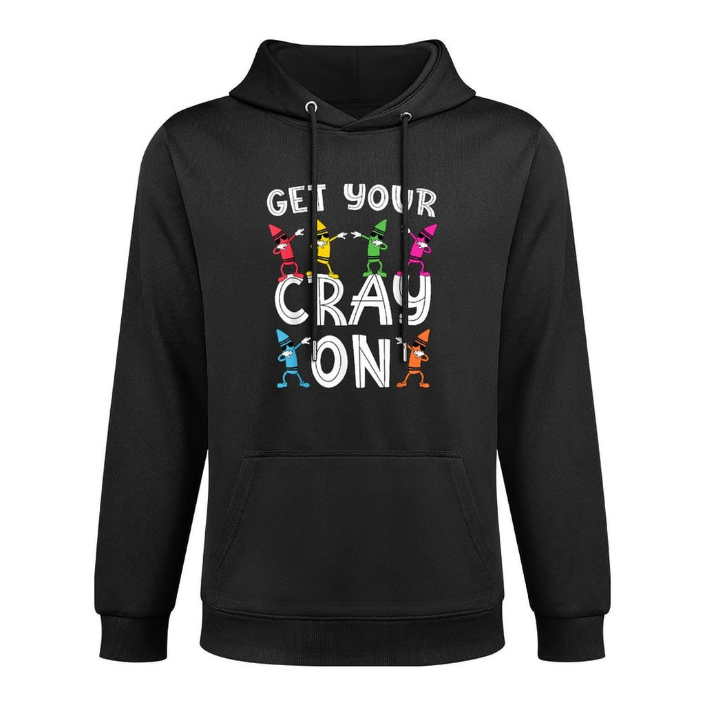 Teachers Get Your Cray On Funny Dabbing Crayons Pilling-Resistant Hoodie