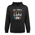 Teachers Get Your Cray On Funny Dabbing Crayons Pilling-Resistant Hoodie