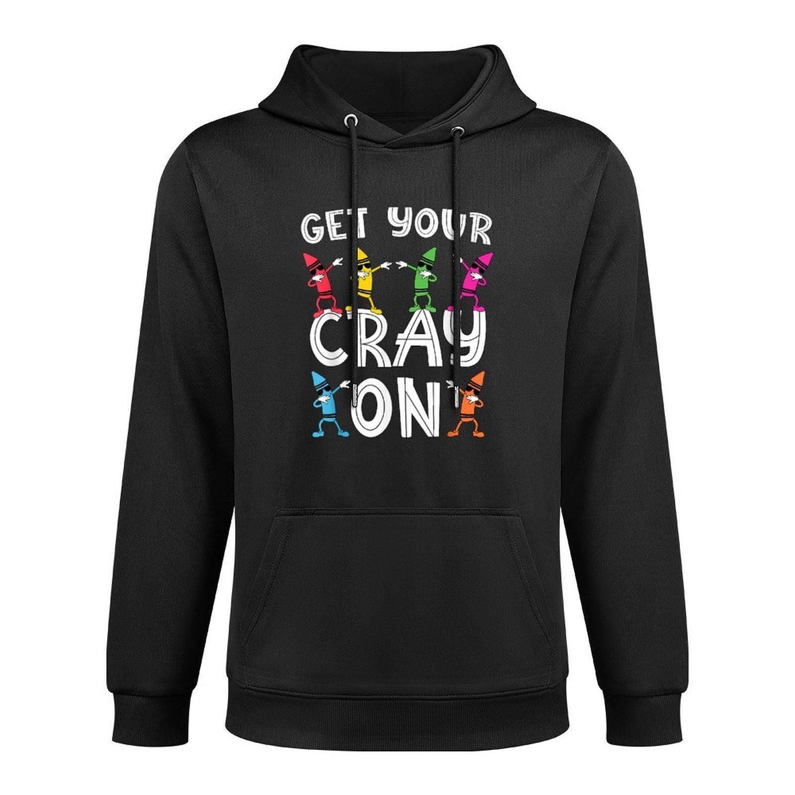 Teachers Get Your Cray On Funny Dabbing Crayons Pilling-Resistant Hoodie