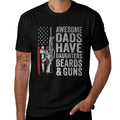 Awesome Dads Have Daughters Beards And Guns Fathers Day Dad  Odor-resistant T-Shirt
