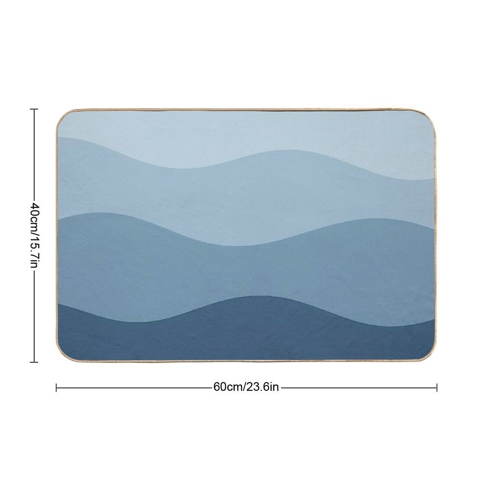 Blue Waves  Repositionable Bath Mat