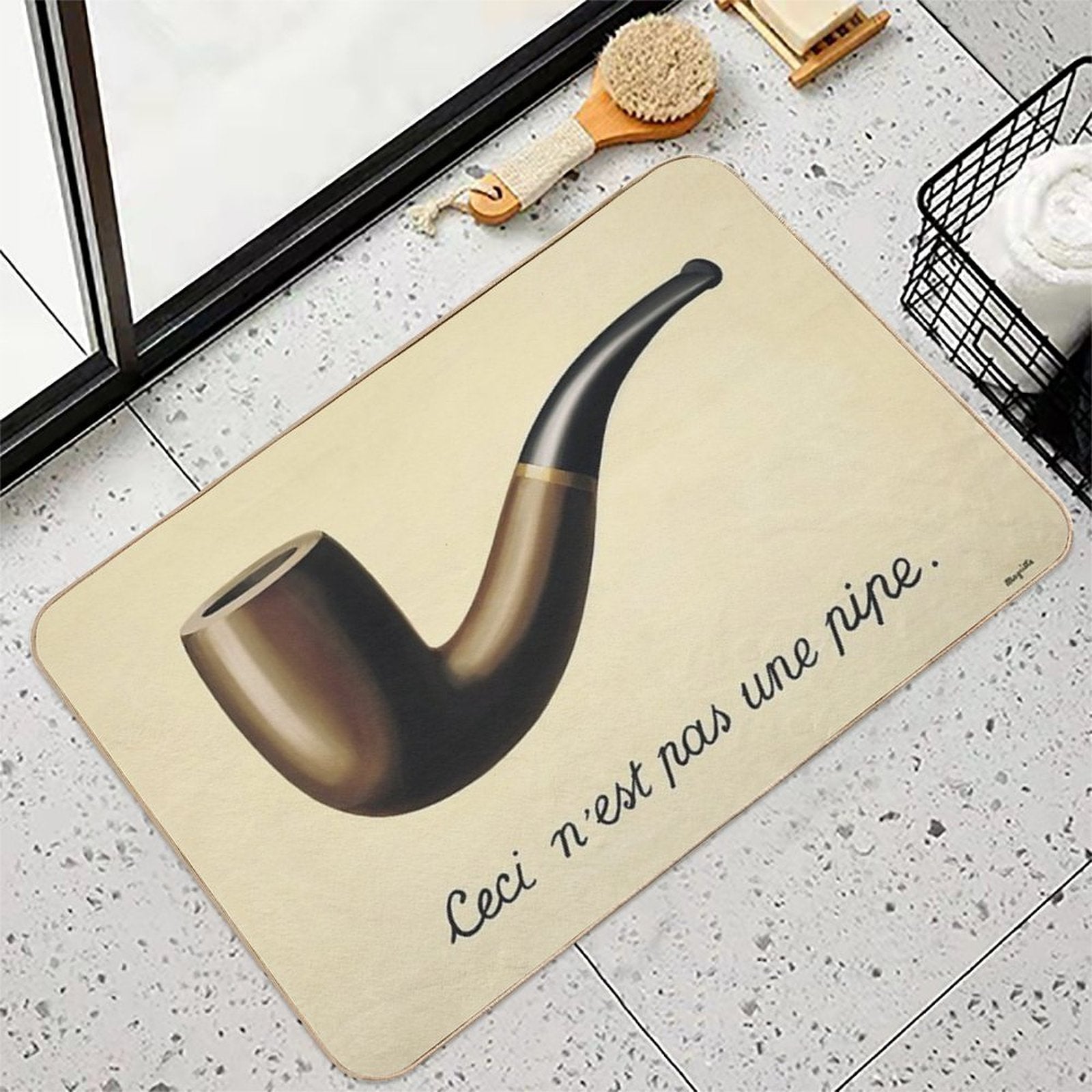This Is Not A Pipe  Absorbent Bath Mat