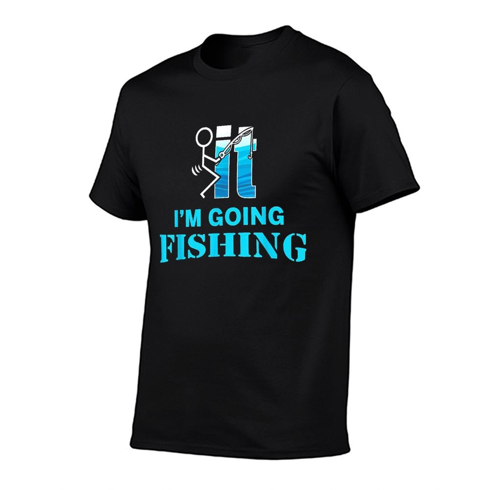 F-uck It Im Going Fishing  Heathered Texture T-Shirt