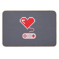 8 Bit Gamer Heart  Long-Lasting Bath Mat