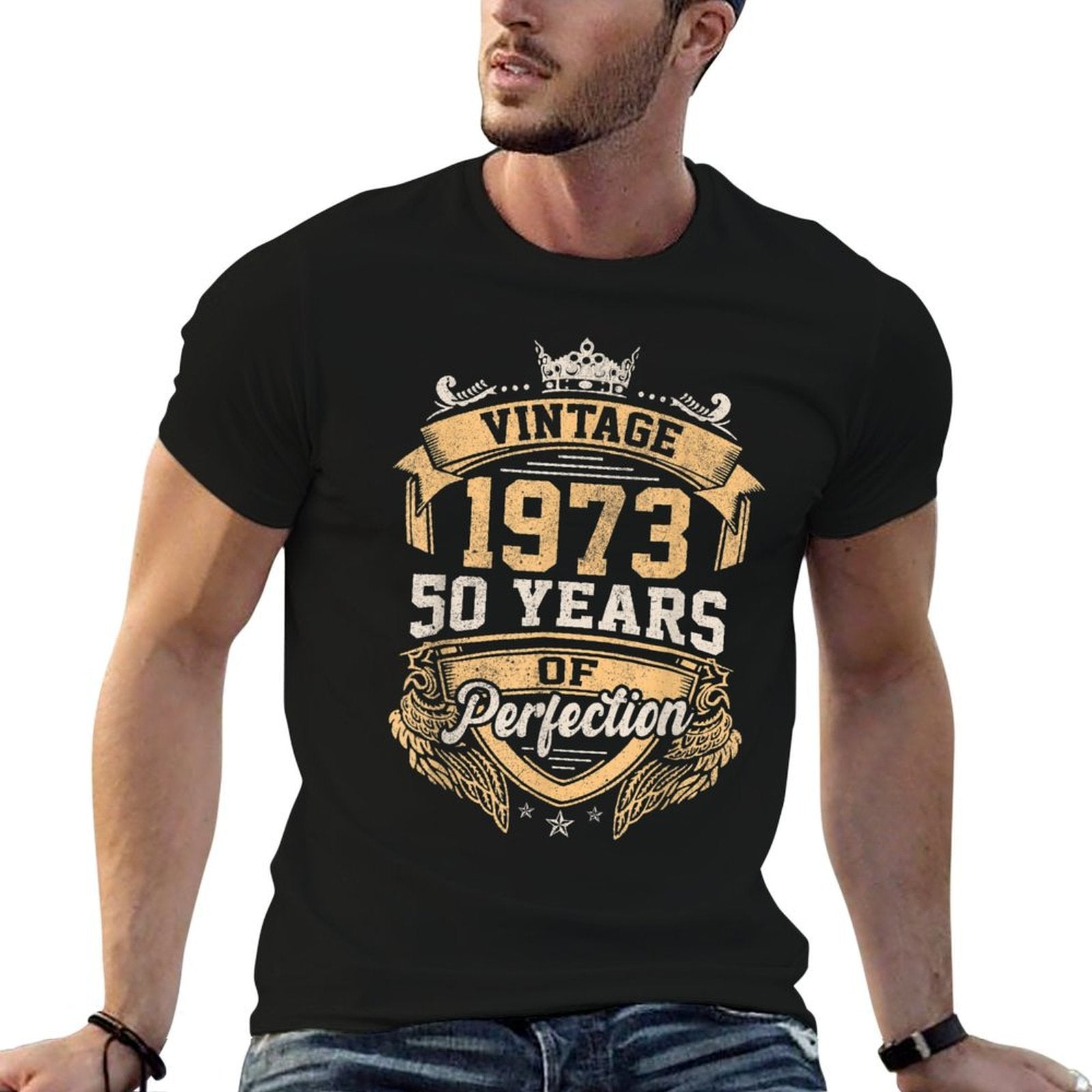 Vintage 1973 Retro 50th Birthday 50 Years Of Perfection  Relaxed-fit T-Shirt