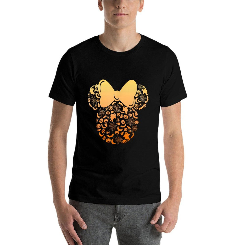 Disney Minnie Mouse Halloween Ghosts  Pumpkins Gradient  Trendy Pattern T-Shirt
