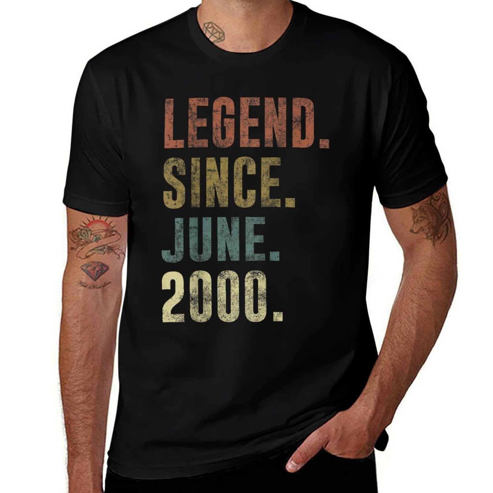 25th 2000 Birthday Vintage Legend Since June 2000  Soft T-Shirt